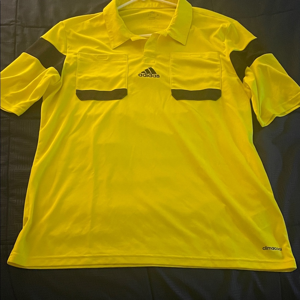 adidas Yellow and Black Men's Jersey